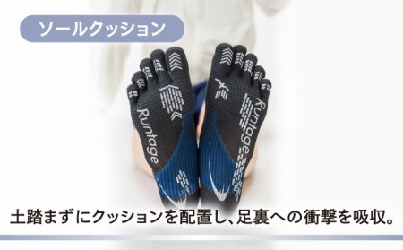【27-29cm】Runtage ゴルフソックス アスリートラウンドPRO type FF ５本指 ショート丈 ＜ライトグレー＞【イイダ靴下株式会社】[HBB016] スポーツウェア ゴルフ ソックス ランニング 運動用