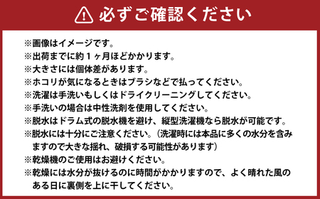 【 倉敷ノッティング 】 手織ウール 椅子敷き 赤地／紺白紋 丸模様 分厚い クッション 椅子 一生物 岡山県特産 倉敷本染手織研究所 織物 ノッティング織 メリノウール 100％