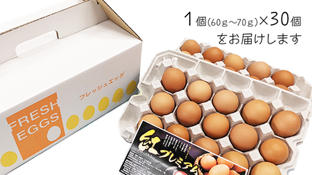 紅プレミアム 卵 30個 （ 25個 入り ＋ 割れ保障 5個 ） 