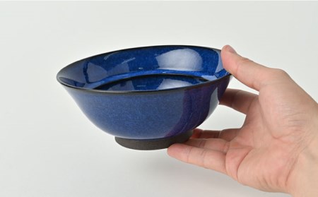 【波佐見焼】青流し 新型鉢 瑠璃色 ボウル 5個セット 食器 皿 【福田陶器店】 [PA255]  波佐見焼