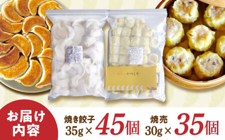 大容量 手作り点心2種セット / 焼き餃子45ヶ・焼売35ヶ / ギョウザ ぎょうざ 餃子 焼餃子 シュウマイ しゅうまい 焼売 点心 飲茶 / 諫早市 / 餃子のかわしも [AHBM002]