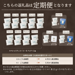 メール便発送【訳ありコーヒー定期便】富士山の湧き水で磨いた スペシャルティコーヒー（ドリップ）12ヶ月  珈琲 ブレンド 定期便 珈琲 