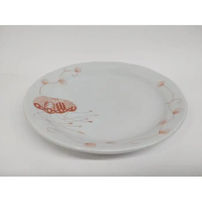 5号皿揃 赤絵 海のいきもの 九谷焼