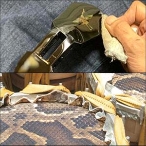 【琉球楽器またよし】ピンク＆紅型張り三線（黒檀棹）