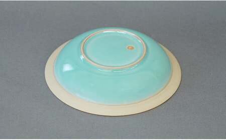 有田焼 翡翠リム皿 大 23.5cm【梶原大敬 茂正工房】器 うつわ 食器 皿 パスタ皿 カレー皿 ワンプレート 青磁 翡翠 青 ブルー グリーン 作家 手仕事 ろくろ シンプル 電子レンジ対応 35000円 3.5万円 A35-592