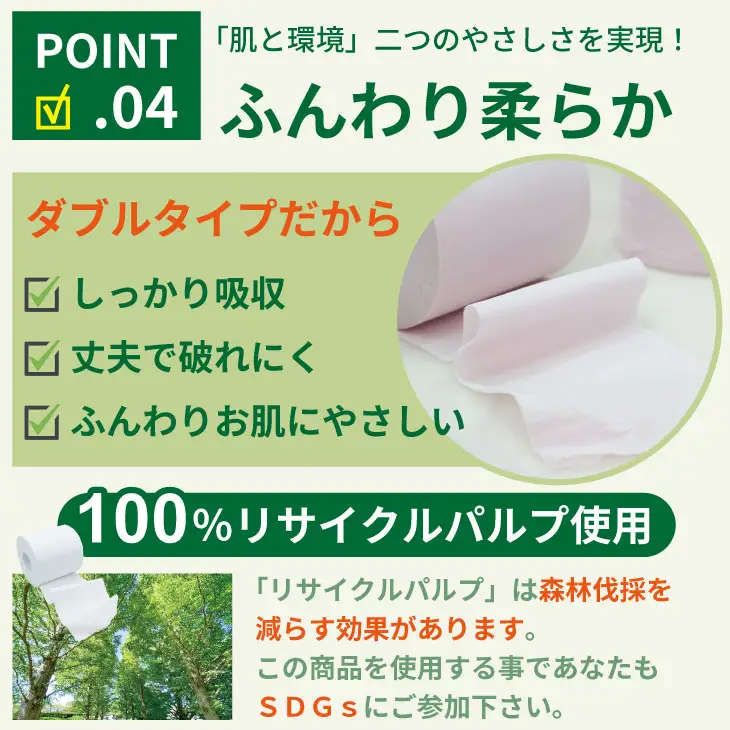 トイレットペーパーダブル ピンク 6パック 計72個 B140-051 トイレットロール 日用品