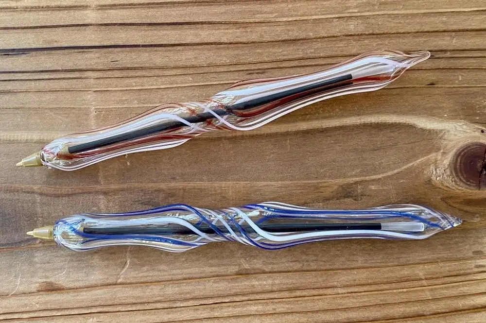 文房具 ガラスペンなのに気軽に使えてエレガントなガラスペン（青）｜ペン 文房具