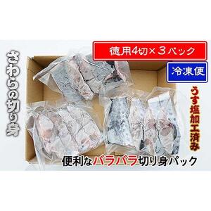 鰆 朝獲れ 鰆の切り身 12切れ（4切れパック×3袋） 瀬戸内海産［薄塩加工済み］冷凍品 さわら