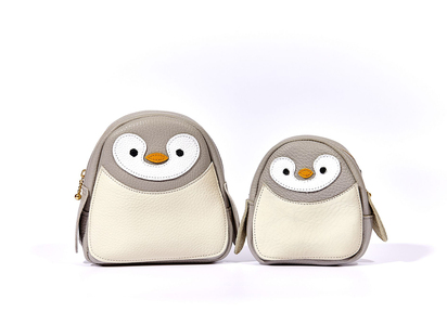 手作りレザーペンギンポーチ (大) 1個 京都府長岡京市 [1491]