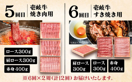 【全12回定期便】《A4-A5ランク》壱岐牛 満足定期便 [JBO082] 和牛 黒毛和牛