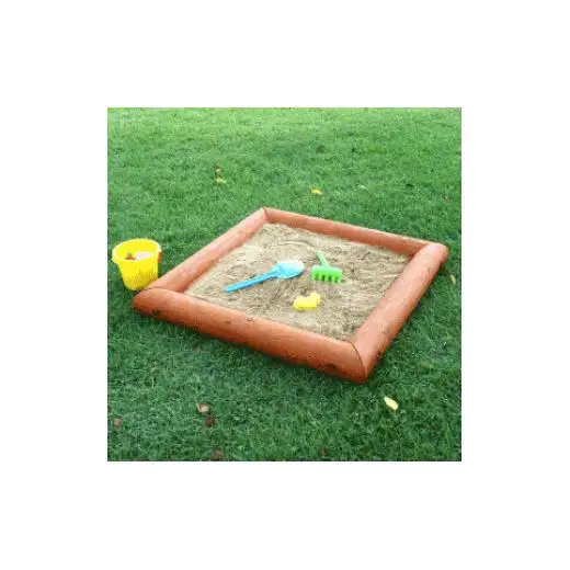 木製 砂場枠【小】100cm×100cm 防腐処理済 国産材 環境配慮 外遊び 屋外 アスレチック 遊具 公園 【色：無塗装、カーキ、ブラウンから選択】ウッドウォームズ 奈良県 下北山村