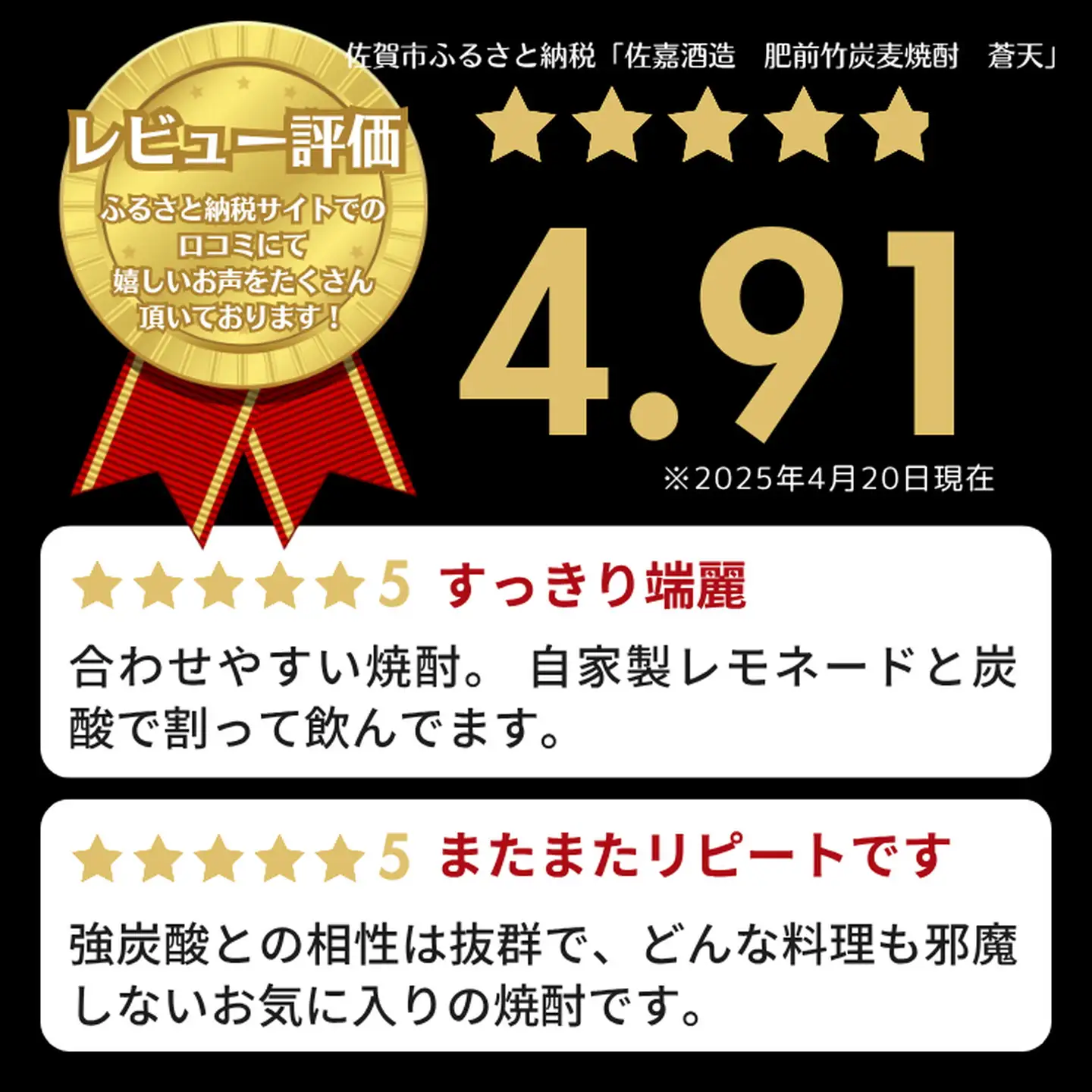 麦焼酎 佐嘉酒造 肥前竹炭麦焼酎 蒼天：A090-003