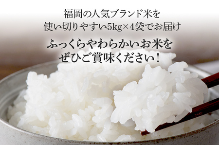  令和7年産　福岡県産ブランド米「夢つくし」白米　計20kg【8月下旬頃より順次出荷予定】
