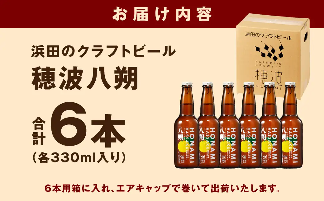 浜田のクラフトビール 穂波八朔 6本セット 酒 ビール クラフトビール ビア 地ビール セット 贈答 化粧箱 ギフト プレゼント 【139_1915】