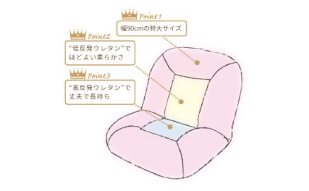 【14日営業日以内発送】九州イノアック ゆったり寛げる『大人の贅沢座椅子』(クラウディグレー) リクライニング機能付き 座椅子 椅子 いす 低反発 高反発 ウレタン 大きめサイズ リクライニング 家具 インテリア 九州 福岡県 うきは市