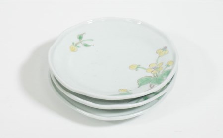 【陶器市特集】【波佐見焼】小花紋 小皿 3枚セット 食器 皿 【藍水】 [GB37]  波佐見焼