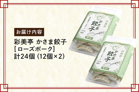 彩美亭 かさま 餃子 ローズポーク12個入り 2セット HV-003