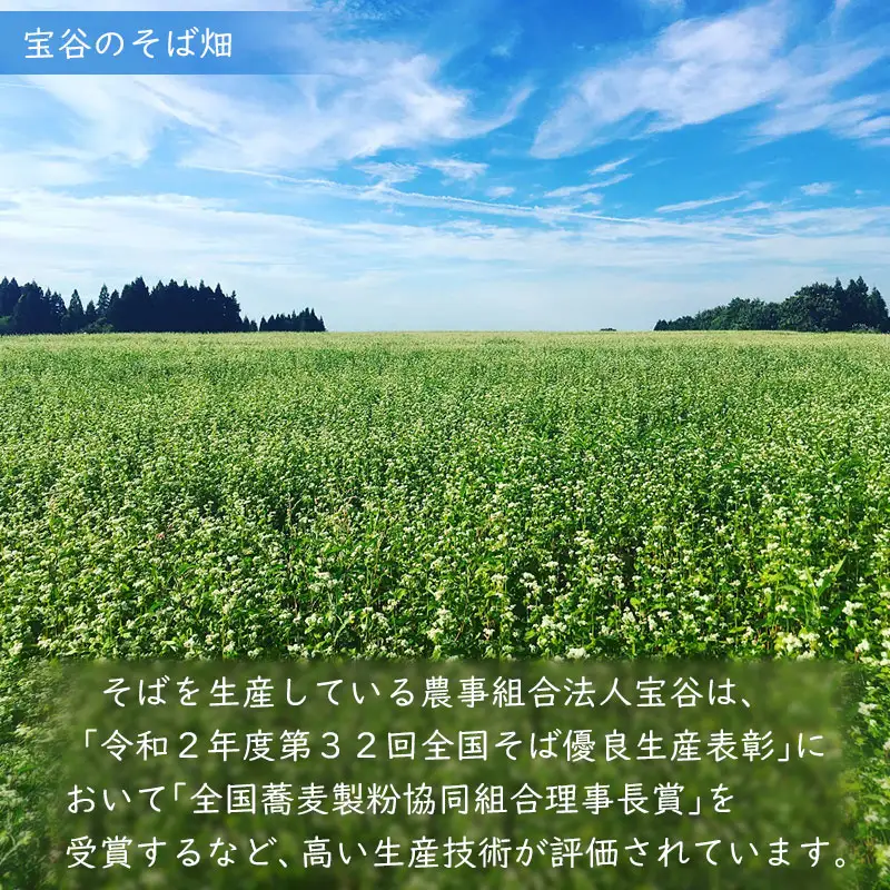 鶴岡市宝谷産「でわ宝」宝谷そば（乾麺）200g × 6袋