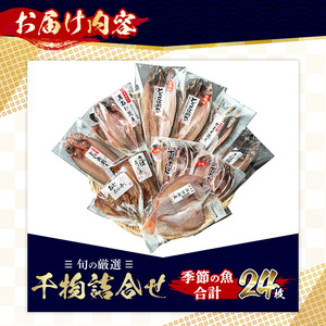 干物 詰め合わせ 24枚 厳選 旬 干物 【みのだ食品】 No.203-A 
