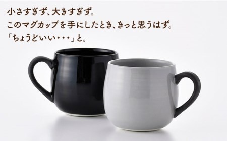 【波佐見焼】マグカップ 2色セット （ブラック＆グレー） 食器 皿 【ROXY・HASAMI】 [SB142]  波佐見焼