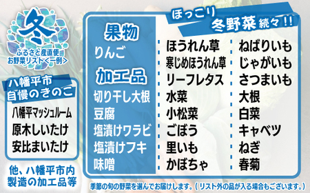 【旬の野菜セット】八幡平のふるさと産直箱（大） ／  野菜 採れたて 新鮮 おまかせ 詰合せ 詰め合わせ 野菜の詰合せ セット やさい 季節 旬 産直箱 産地直送 直送 葉物 自宅用 家庭用 お取り寄せ お取寄せ 人気 おすすめ オススメ 【あすぴーて】