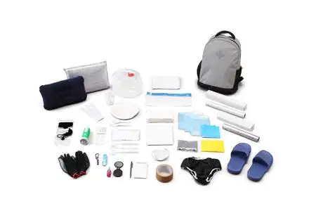 防災リュックセット 33点 BRS-33 グレー アイリスオーヤマ