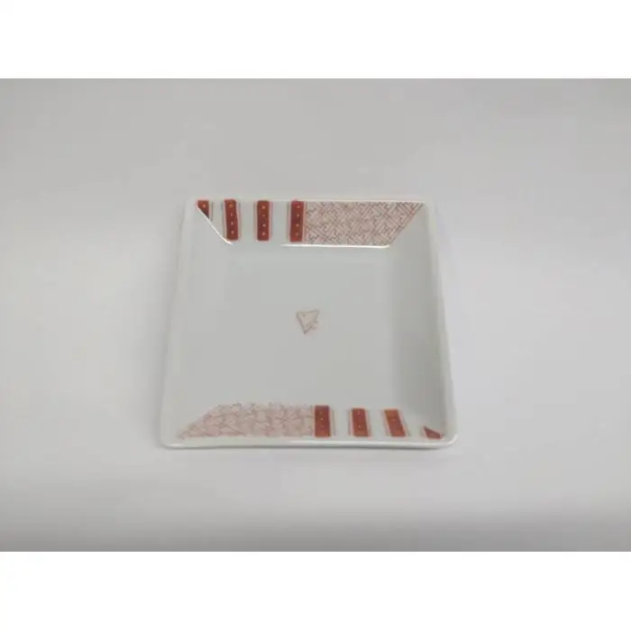 小皿揃え 赤絵小紋 九谷焼