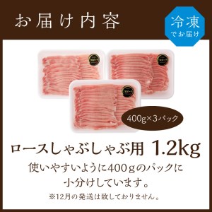 三田ポーク ロースしゃぶしゃぶ用 1.2kg(400ｇ×3パック)〈鍋 お鍋 豚肉 ふるさと納税 セット ロースしゃぶしゃぶ 小分け 豚しゃぶ しゃぶしゃぶ肉 お取り寄せ お取り寄せグルメ 送料無料〉【2401A00210】