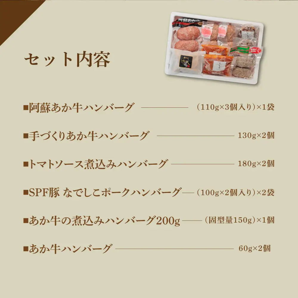 種類いろいろ！ハンバーグ セットver.2