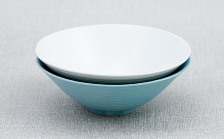 【波佐見焼】アイシー ボウル 大 （ブルー・ホワイト） ペアセット 食器 皿 【団陶器】 [PB113] 波佐見焼