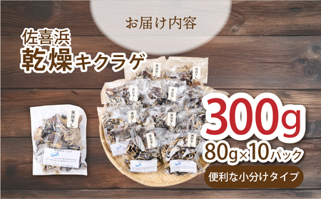 佐喜浜キクラゲ（天日干し）　計３００ｇ　３０g×１０袋詰め合わせセット