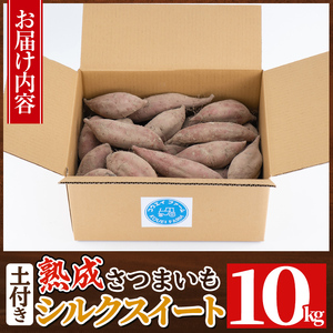 a845-B 鹿児島県産さつまいもシルクスイート土付き10kg(生芋)【コウエイ環境】