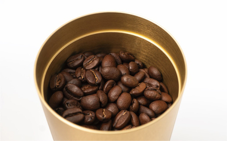 茶筒 キャニスター canister-S half 金 密閉容器 アルマイト加工商品 日本製 キッチン用品 キッチングッズ 職人 技巧 開閉 和風 洋風 お茶 茶葉 お茶っぱ コーヒー 豆 粉 収納 ゴールド シンプル 少量 