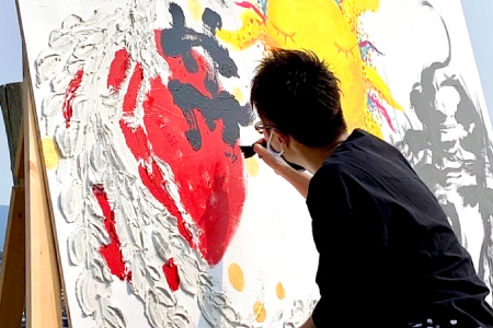 オリジナル筆文字アート作品　掛軸（1840×545mm）