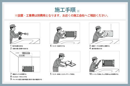 【別途設置工事必要】16V型浴室テレビ(VB-BB162W)