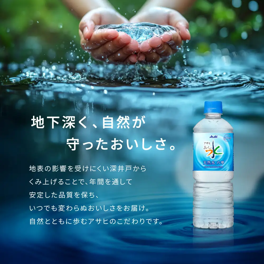 アサヒ飲料 おいしい水 天然水 六甲（600mlペットボトル×24本）