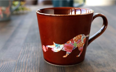 【美濃焼】温度で変化する器 温感 ネコマグカップ 1個『まりと猫』【丸モ高木陶器】 食器 マグ カップ コーヒーカップ おしゃれ 動物 アニマル 猫 ねこ かわいい 茶色 ブラウン 贈り物  [TBA019]