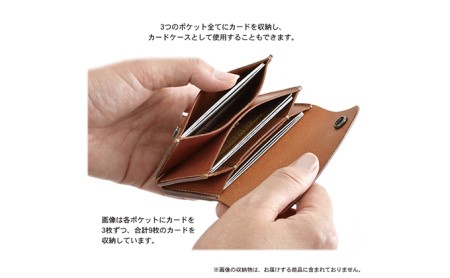 3部屋構造のワイドオープンウォレット　バンナイズ オイル シュリンク レザー 本革 財布 コンパクト カード 収納 ファッション小物  ビンテージブラック