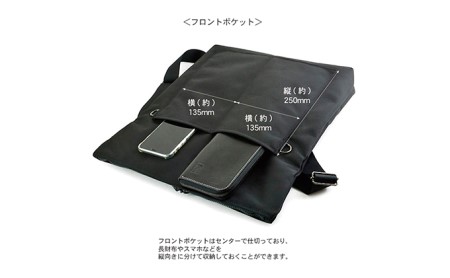 フォールディングトップショルダー／L　バンナイズ バリスティック ナイロン ブラック ショルダー 斜め掛け 耐久性 ファッション カバン ショルダーバッグ バッグ 