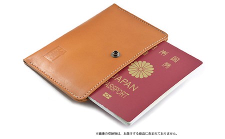ぬめ革のパスポートケース／ストッパー付き　バンナイズ 本革 ヌメ革 旅行 トラベル ファッション小物 ファッション 