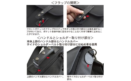 薄型ブリーフケース／A4　バンナイズ バリスティック ナイロン ブラック PC収納 耐久性 ワーク ファッション カバン バッグ 