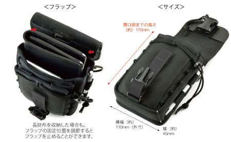 ガバッと大きく開く縦型キャリングケース／ハイエンドモデル＜社長仕様-2＞ウエスト バッグ スマホ 財布 収納 耐久 持ち運び ひとまとめ バンナイズ VanNuys ファッション カバン  ミッドナイトネイビー