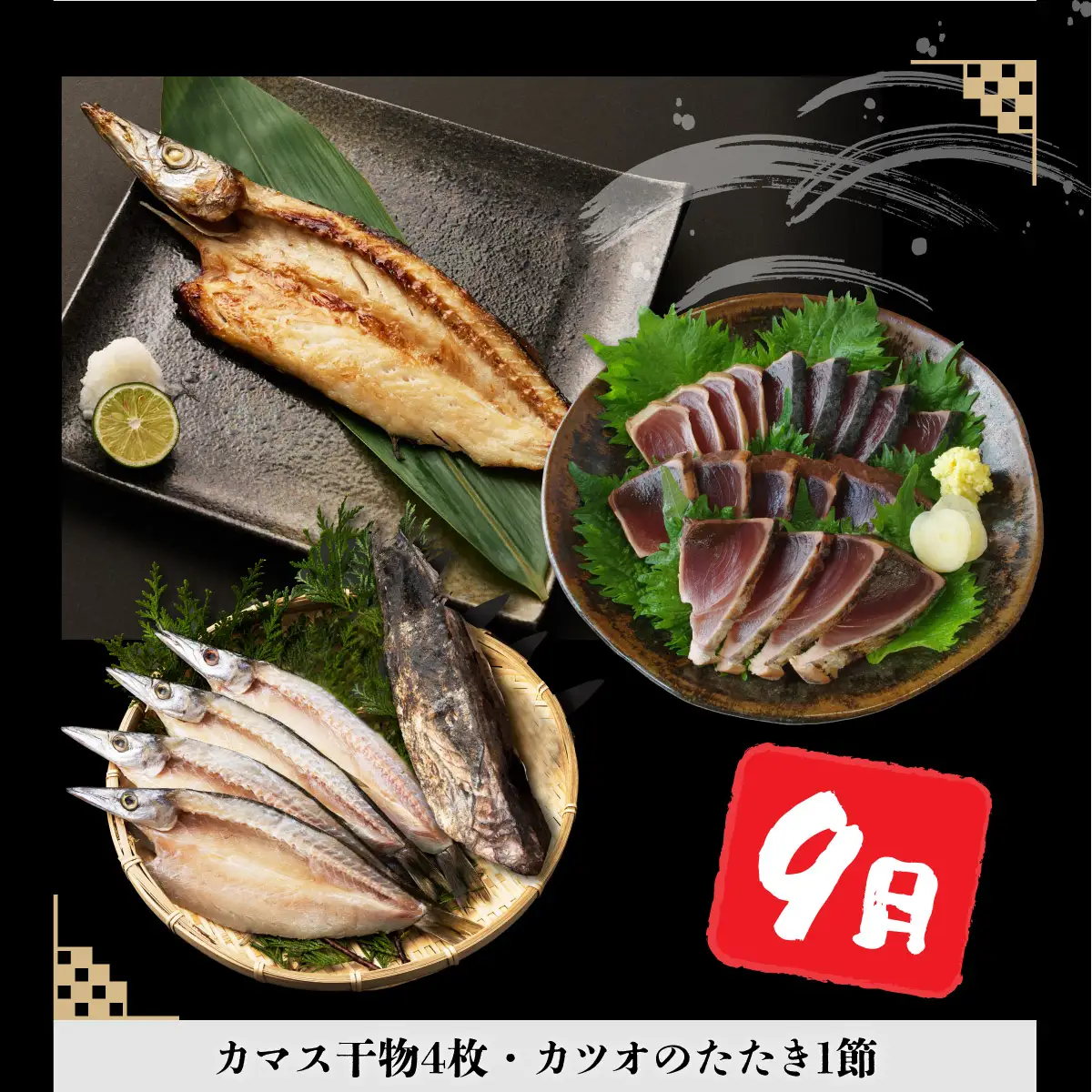 【３回定期便】干物定期便　夏お届けコース（７、８、９月お届け） 頒布会