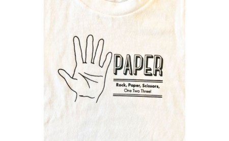3人兄弟姉妹でおそろい/じゃんけん ROCK×PAPER×SCISSORS プリント/ Tシャツ3枚組ギフトセット【出産祝い・誕生日・ギフト・プレゼント】 80cm×120cm×150cm