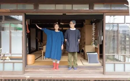 KAPPOGI-085【割烹着：身丈85cm】無地  ブルー　034-016-BL