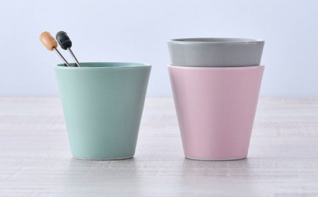 【波佐見焼】ミニ コップ（ジェダイ/ミルキーピンク/ミルキーグレー） タンブラー 3色セット 食器 皿 【ROXY・HASAMI】 [SB157]  波佐見焼
