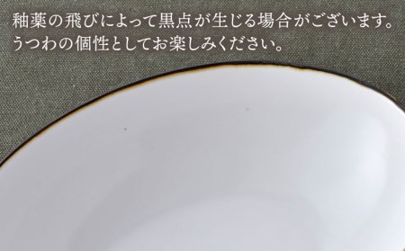 【波佐見焼】オーバル ボウル（渕錆ライン/渕青ライン）  カレー皿 パスタ皿 ペアセット 食器 皿 【ROXY・HASAMI】 [SB160]  波佐見焼