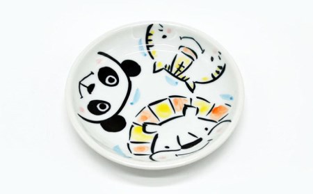 【波佐見焼】【名入れ】子供食器 セット （ライオン・パンダ・トラ） ベビー食器 食器 皿 【工房紫明】 [OF02]  波佐見焼