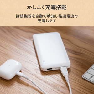 モバイルバッテリー10,000mAh 急速充電 大容量 OWL-LPB10005-WH ホワイト｜家電製品 家電 【オウルテック】