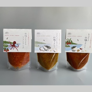 カレー パスタソース ギフトセット ココナッツミルクと牡蠣のカレー トマトと牡蠣のカレー 水蛸とトマトのラグーソース 無添加 レトルトカレー レトルト カレーライス パスタ スパイス 牡蠣 ココナッツ タコ トマト セット モリウミアス 宮城県 石巻市